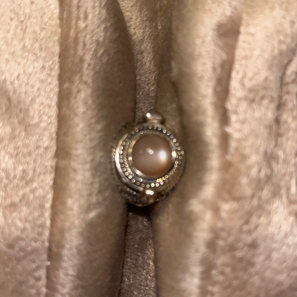 925 silver Peach Moonstone Poison Ring size ~7.5